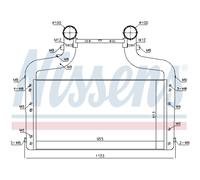 Intercooler Turbocompressore LLC NISSENS 96083 Alluminio Alette Saldato