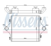 Intercooler Turbocompressore LLC NISSENS 96977 Alluminio Alette Saldato