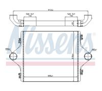 Intercooler Turbocompressore LLC NISSENS 96977 Alluminio Alette Saldato