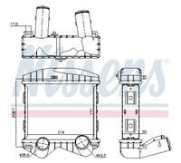 Intercooler Turbocompressore LLC NISSENS Per Smart Cabrio 450 Fortwo 452