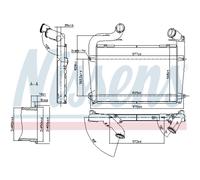 Intercooler Turbocooler LLC NISSENS 97061 Alluminio Alette Saldato