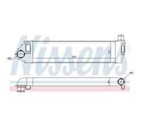 Radiatore intercooler Alluminio 96522 NISSENS per RENAULT MEGANE II Familiare