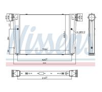 Intercooler Turbokühler LLC NISSENS 97092 Alluminio Alette Saldato