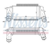 Intercooler Turbokühler LLC NISSENS Per Ford Fiesta VI B-Max JK