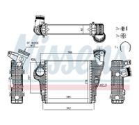 Intercooler Turbokühler LLC NISSENS Per Porsche Macan 95B