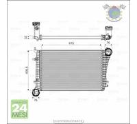 Intercooler Valeo per AUDI A3 SEAT TOLEDO III ALTEA LEON SKODA OCTAVIA SUPERB V