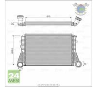 Intercooler Valeo per AUDI TT A3 SEAT TOLEDO III ALTEA LEON SKODA OCTAVIA SUPER