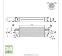 Intercooler Valeo per CITROEN C-CROSSER MITSUBISHI OUTLANDER II PEUGEOT 4007
