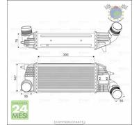 Intercooler Valeo per CITROEN C5 III PEUGEOT 508 407