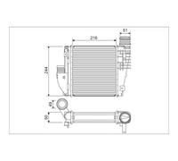 Intercooler Valeo per Citroen DS Opel Peugeot