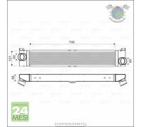Intercooler Valeo per CITROEN JUMPER II FIAT DUCATO PEUGEOT BOXER