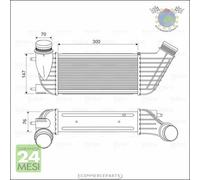 Intercooler Valeo per CITROEN JUMPY II C8 FIAT SCUDO PEUGEOT EXPERT 807 bu7