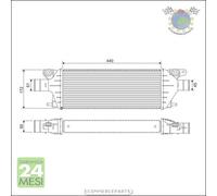 Intercooler Valeo per FIAT SEDICI SUZUKI SX4