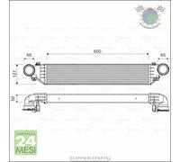 Intercooler Valeo per MERCEDES CLASSE CLC 220 200 C 270 CLK