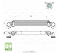 Intercooler Valeo per MERCEDES CLASSE E 320 280 270 200