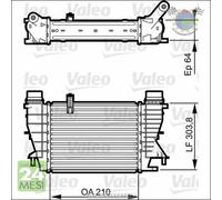 Intercooler Valeo per RENAULT MODUS CLIO buh