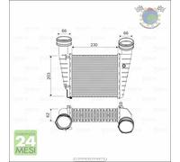Intercooler Valeo per SKODA SUPERB VW PASSAT (3B6) (3B5) (3B3) (3B2)