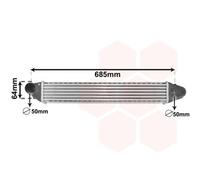 Radiatore intercooler Alluminio 58004248 VAN WEZEL per SEAT VW