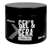 Intercosmetics Extremo - Gel & Cera Fix Strong per capelli, effetto modellante, non lascia residui, vaso da 500 ml