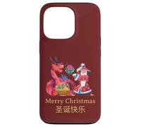Intercultural Christmas Illustration Kung Fu Dragon Custodia per iPhone 13 Pro