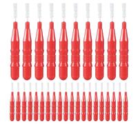 Interdental Brush Cleaners, Floss Picks, Tooth Cleaning Tools, Stainless Steel Tip, Compact ABS Handle, Daily Mouth Care for Adults Teens Travel Use, Red, Blue Color, 30 Pieces