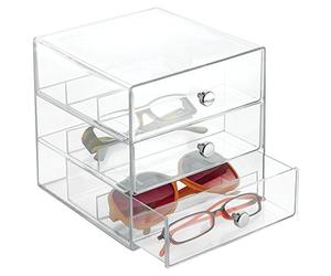 InterDesign - Cassettiera Trasparente, 2 cassetti x 3 vani