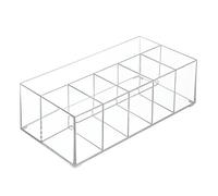 InterDesign Clarity Palette Organizer con cassetto per Cosmetici o Prodotti da Trucco Cabinet to Hold Hair Accessories - 3 Scomparti, Trasparente, Clear, 6 Section
