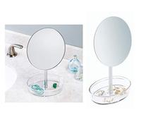 InterDesign iDesign 09562EU Specchio Trucco Autoportante, Rotondo, Metallo, Trasparente, 14x15.24x29.2 cm