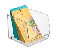 InterDesign iDesign - Contenitore impilabile in plastica riciclata, apertura frontale, collezione Linus, trasparente