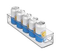 InterDesign IDesign - Contenitore per dispensa e cucina, in plastica, senza BPA, con manici facili da impugnare, 40,6 x 10,2 x 7,6 cm, trasparente