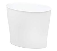 InterDesign Nuvo Wastebasket Trash Can for Bathroom, Bedroom or Office - White Pattumiera, Bianco