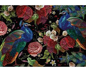 Interdruk - Puzzle Pavoni tra le rose - 1000 Pezzi