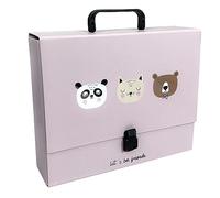 Interdruk - Valigetta A4 per documenti e disegni - con Maniglia - Organizzazione Pratica per Studenti - Cartella Rigida - Bebe Friends Girls