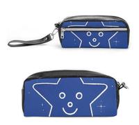 Interessante astuccio per matite con stella, grande capacità, con cerniera, da appendere, impermeabile, per viaggi, astuccio vintage in pelle per donne e uomini