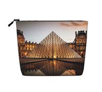 Interessante beauty case con scheletro, da donna, portatile, da viaggio, organizer quotidiano con cerniera, Museo del Louvre a Parigi, Taglia unica
