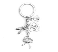 Interessante portachiavi portachiavi elegante ed elegante per gli amanti del balletto, regalo stimolante per insegnanti di danza, adatto a ballo, ragazza, studenti, argento, S