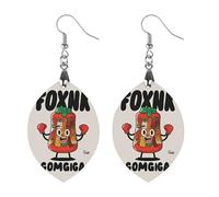 Interessanti orecchini in legno da donna, stile cartone animato Kimchi, gioielli vintage eleganti in legno, orecchini leggeri per matrimoni, feste, regalo di tutti i giorni, Star, Legno, Legno