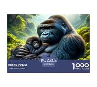 Interesting Gorilla Jigsaw Puzzle,1000 Pezzi Classici, Per Adulti E Bambini A Partire Da 12 Anni Giochi Del Cervello Perfetto Per Appassionati Di Esperti - Regalo Per Amore E Amico 38x26cm/1000pcs