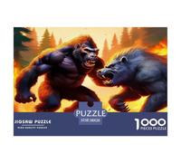 Interesting Gorilla Jigsaw Puzzle,1000 Pezzi Classici, Per Adulti E Bambini Da 14 Anni E Più Giochi Del Cervello Sfida Impossibile - Decorazione Della Casa 38x26cm/1000pcs