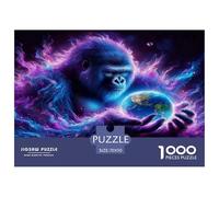 Interesting Gorilla Jigsaw Puzzle,1000 Pezzi Classici, Per Adulti E Bambini Da 14 Anni E Più Giochi Rilassamento E Intelligence Perfetto Per Appassionati Di Esperti - Regalo Per Amore E Amico 70x50cm