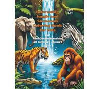 Interesting Jungle and Savannah Coloring Book for Kids Ages 8-12: About Animals,Birds,Amphibians,Fishes and Beetles with Crossword Puzzle