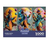 Interesting Peculiar Clown 1000 Pezzi Puzzle Classici Per Adulti E Bambini ≥12 Anni Giochi Del Cervello Sfida Impossibile Regalo Amore Amico Hobby Creativo Tempo Libero 52x38cm/1000pcs
