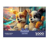 Interesting Puppy 1000 Pezzi Puzzle Classici Per Adulti E Bambini ≥12 Anni Giochi Del Cervello Sfida Impossibile Regalo Amore Amico Hobby Creativo Tempo Libero 70x50cm/1000pcs