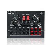 Interfaccia audio con DJ Mixer e scheda audio, scheda audio live set v8x scheda audio live BM800 Microfono Computer Registrazione del cellulare K Song Set Per lo studio di registrazione DJ(Color:22)