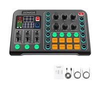 Interfaccia Audio Con Mixer DJ, Effetti Della Scheda Audio Live E Cambio Voce, Stereo Con Alimentazione Phantom 48 V, Perfetta For Streaming/giochi