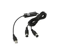 Interfaccia Cavo MIDI Adattatore universale da MIDI a USB in OUT Cavo convertitore Indicatore LED di linea Accessorio per musica elettronica con ingrEsopoe uscita Collegamento con la tastiera