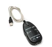 System-S Interfaccia chitarra 1 m 6.35 mm jack femmina a femmina e adattatore USB 2.0 maschio