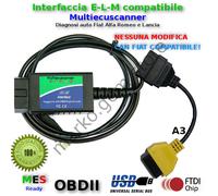 Interfaccia diagnosi e adattatore A3 per diagnosi con Multiecuscaner FIAT ALFA