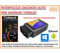 INTERFACCIA DIAGNOSI OBD2 BLUETOOTH AUTO OBDII CAN BUS ANDROID TORQUE NEW 2026