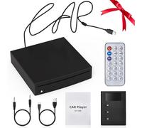Interfaccia USB 2.0 Autoradio CD/Dvd Dish Box Player Stereo Esterno per Auto con Telecomando,per Interfaccia Stereo Connessione USB Lettore di Navigazione GPS,Auto/Computer Portatile,Plug and Play